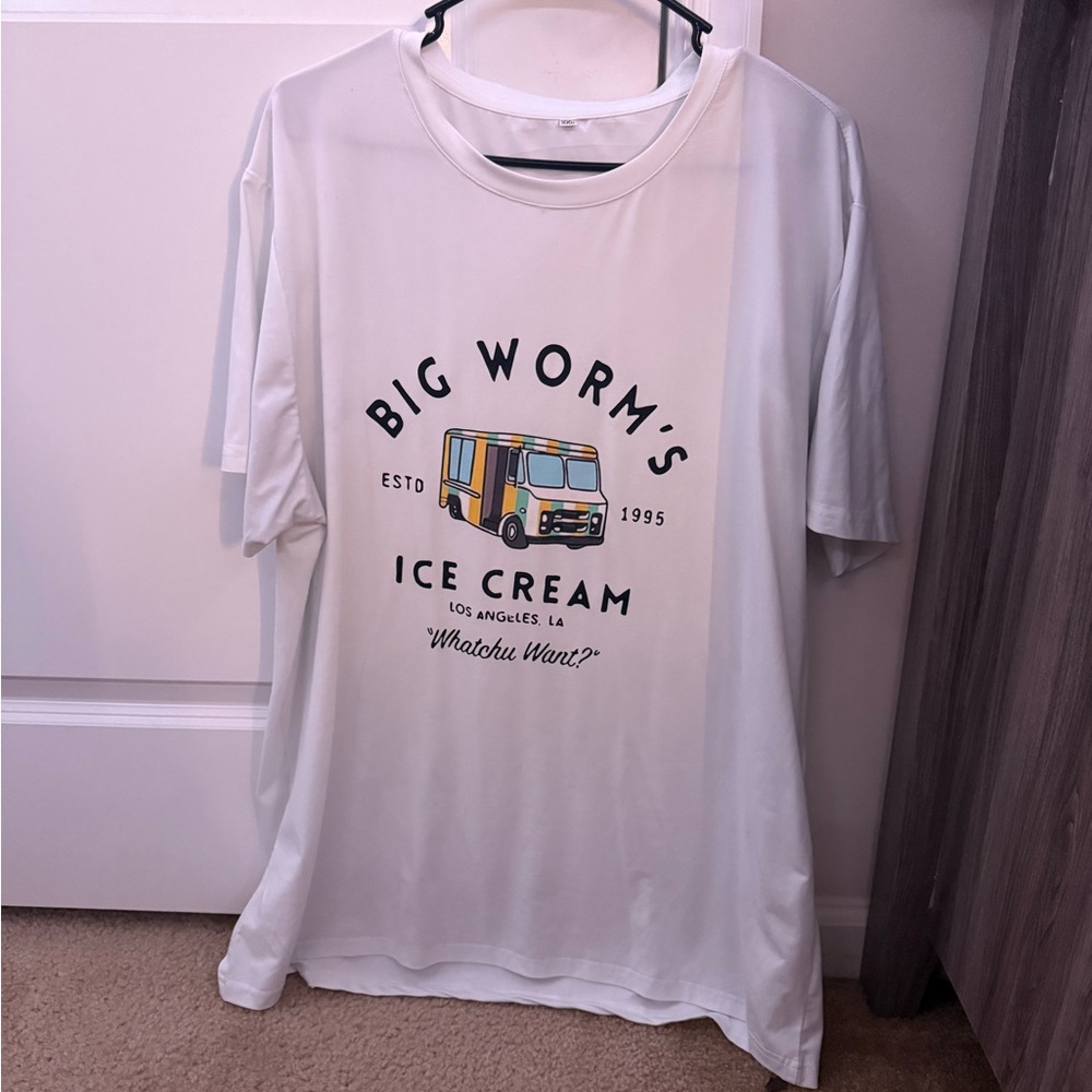 JCPenney White Long Sleeve Tee - Big Worm's Ice Cream